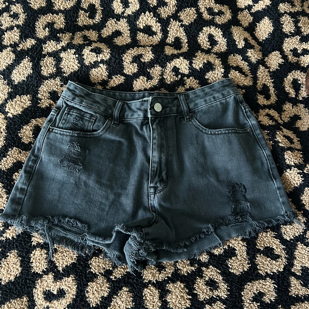 Black Jean shorts